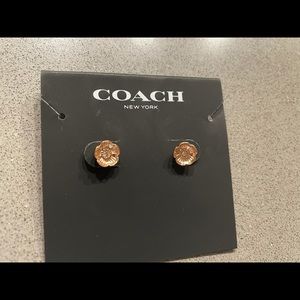 Coach Rose Gold Earrings. New.
